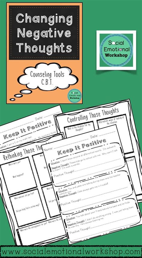Changing Negative Thoughts Worksheets Use Positive Thinking Reframe