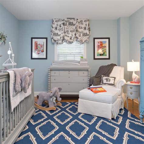 Light Blue Walls Are A Classic Touch To This Baby Boys Nursery A Blue