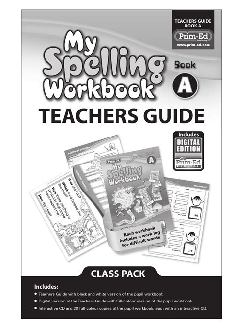 2361uk My Spelling Workbook Classpack Teachers Guide A Inglese