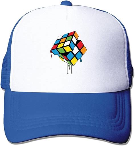 Melting Rubiks Cube Hat Baseball Cap Royalblue