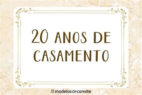 20 anos de Casamento Convites para comemorar o Aniversário de