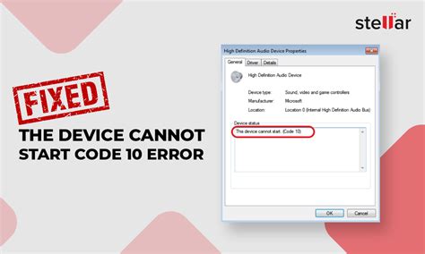 Fixed The Device Cannot Start Code 10 Error On Windows 10