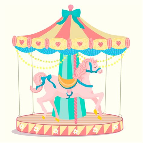 Horse Merry Go Round Carnival Carousel Isolated 3546449 Vector Art At
