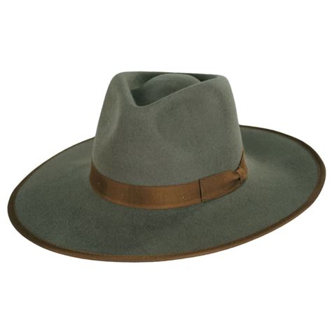 Brixton Hats Jo Wool Felt Rancher Fedora Hat Fedoras