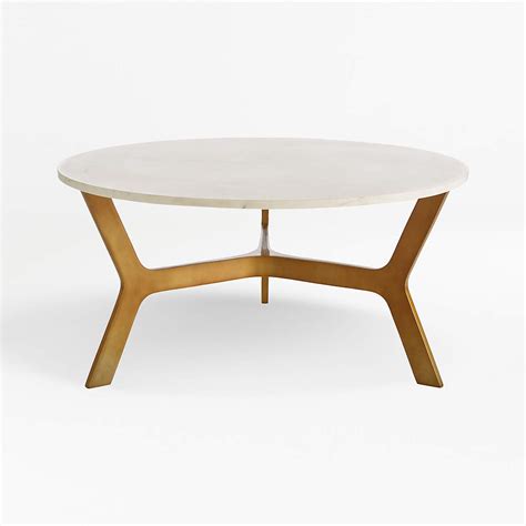 Verdad Round White Marble Coffee Table Reviews Crate Barrel Ph
