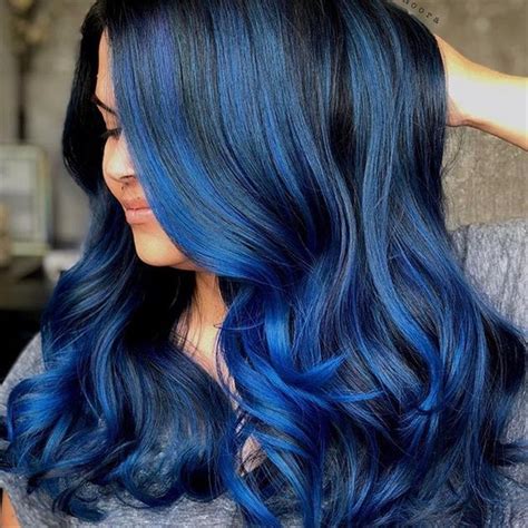 Midnight Blue How To Midnight Blue Hair Hair Color Blue Blue Hair