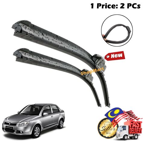 Price and service depend on condition and might changes. 2PCs Proton Saga BLM FLX Soft Wiper Blades (22"/17 ...