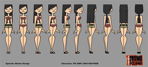 Heather Total Drama Island Cartoon Movie Characters Character Model Sheet