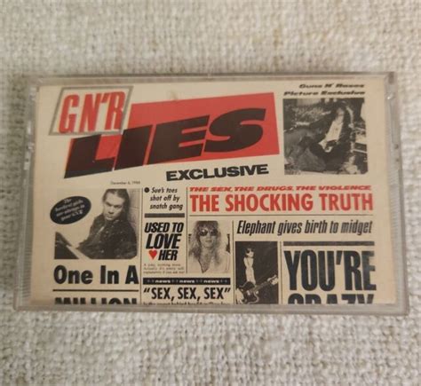 Guns N Roses G N R Lies Cassette Tape 1988 Geffen Records M5g