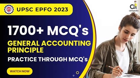 Mcqs Of General Accounting Principle For Upsc Epfo Exam Epfo