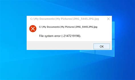 Solved Windows File System Error When Opening Photos
