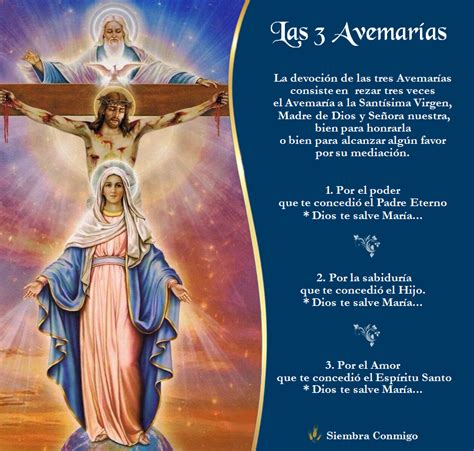 Siembra Conmigo Las 3 Avemarías Oraciones A María