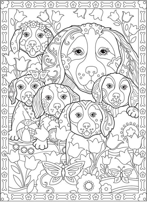 Creative Haven Playful Puppies Coloring Book By Marjorie Sarnat