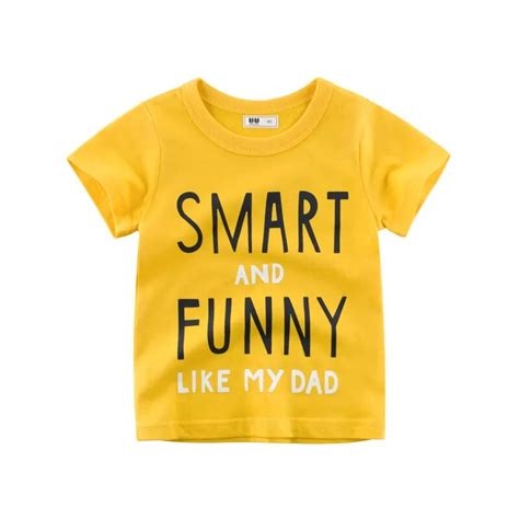 Boys T Shirt Funny Letters Print Baby Boy T Shirts Summer Tshirt