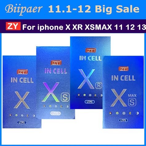 zy incell lcd display touch screen for iphone 12 xr 11 pro 13 zy incell oled lcd pantalla for