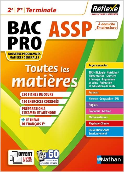 Toutes les matières - Bac Pro ASSP - Réflexe - 2024 - Livre