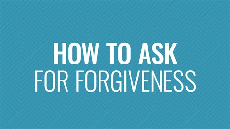 How To Ask For Forgiveness Watermark Community Church