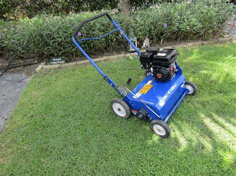 Power raking is intended to pull the dead thatch layer to the surface to be removed by other means. Bluebird 22" Flail Blade Power Rake Dethatcher Honda ...