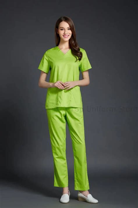 new red women hospital medical uniform scrub dental clinic beauty salon working uniform top