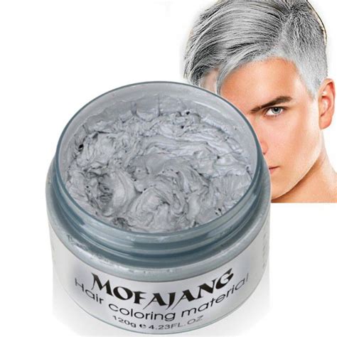Kernelly Mofajang Color Hair Wax Styling Pomade Silver Grandma Grey Disposable Natural Hair