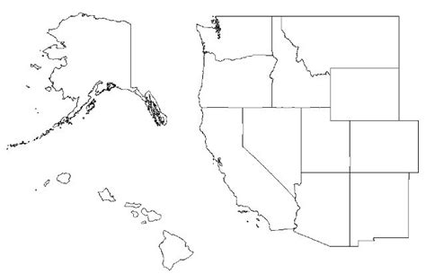 Western States Blank Map Draw A Topographic Map