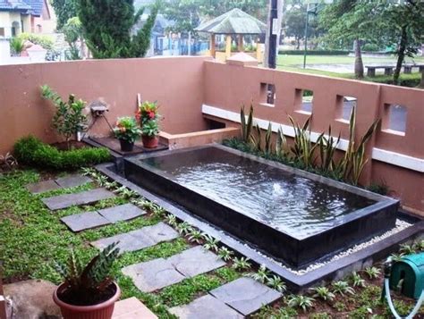 taman kolam minimalis belakang rumah situs properti indonesia
