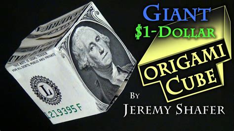 Half the fun is emptying the chocolate box before stuffing it with bills. Giant $1 Origami Cube - YouTube
