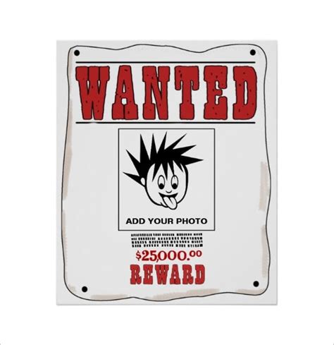 Funny Wanted Posters 13 Free Printable Templates In Word Pdf