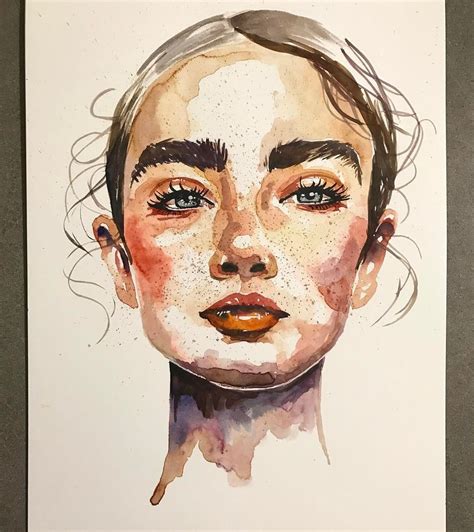 Pin By DefghiHUTTON HUTTON On Watercolor Faces Portrait Art Art Painting Acrylic Painting