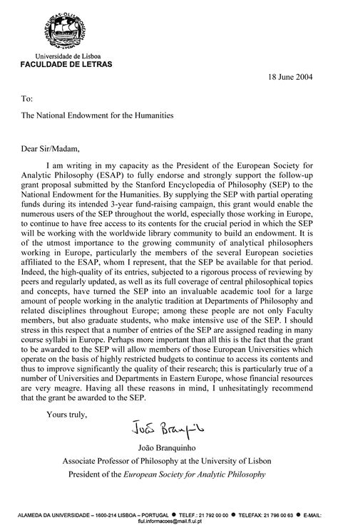 But one thing for sure, such support doesn't just emerge out of the blues. ESAP's Letter in Support of NEH Grant