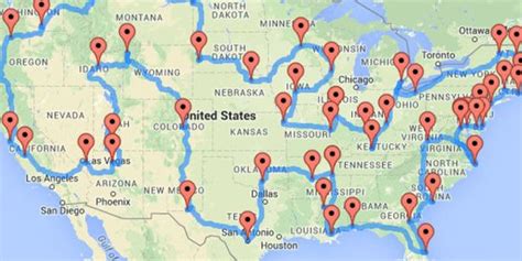 National Park Road Trip Map