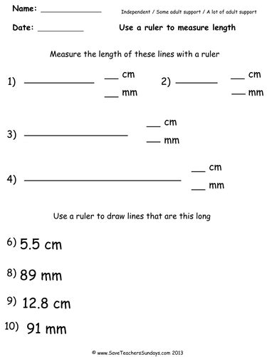 Measuring Lines Ks1 Worksheets Lesson Plans And Powerpoint By