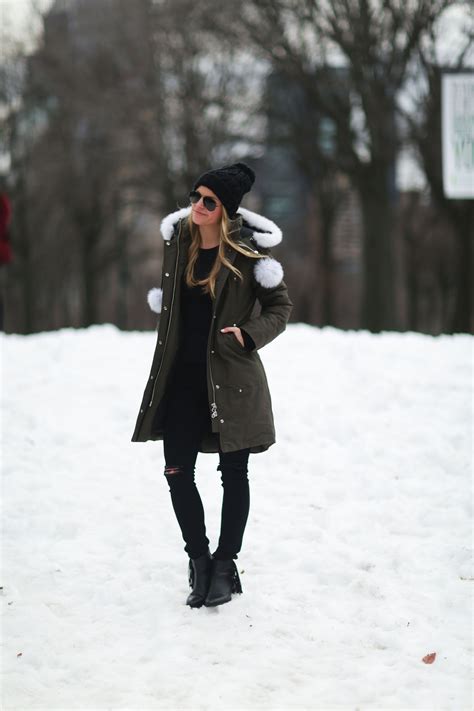 Winter Parka Styled Snapshots Moose Knuckles Central Park Nyc New