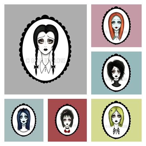 Gothic And Spooky Pop Culture Art Prints By Ginnakae Goth Shopaholic