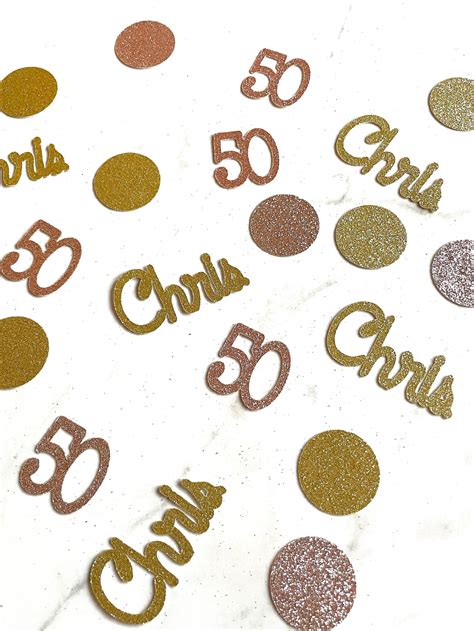 Personalized 50th Birthday Confetti 100 Pieces 40th Etsy