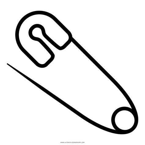 Safety Pin Coloring Page Ultra Coloring Pages