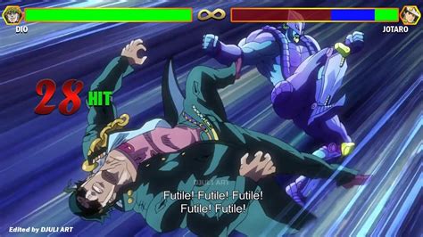 Jotaro Vs Dio With Healthbars Part 2 2nd Upload Youtube