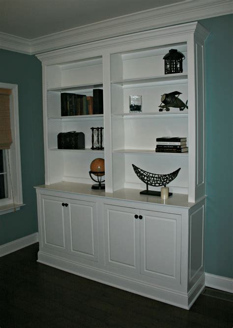 Built In Cabinet Base Bookcase Double