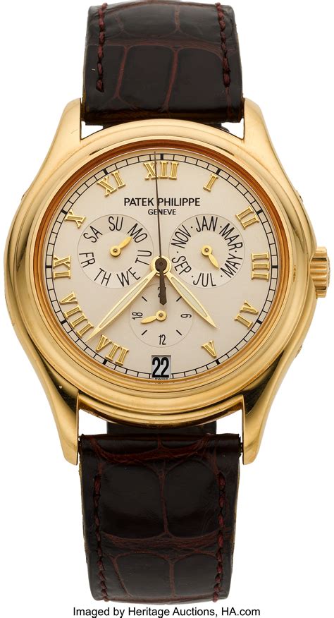 Patek Philippe Ref 5035j 001 Fine Gold Self Winding Wristwatch Lot