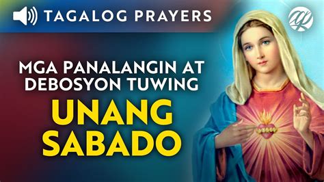 Panalangin At Debosyon Unang Sabado • Tagalog Catholic First Saturday Devotion And Prayers