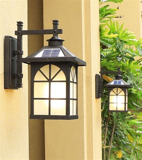 Wall Lights Outdoor Solar Pillar Lamp Outdoor Garden Villa Exterior