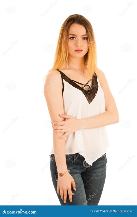 Beauty Portrait Of A Cute Teenage Girl Stock Photo Image Of Smile