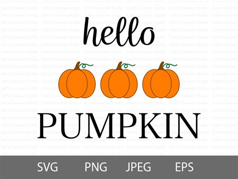 Hello Pumpkin Svg Graphic By Colescreativestuio Creative Fabrica