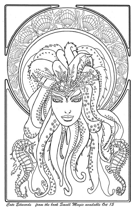 Pin On Fantasy Coloring Pages For Adults