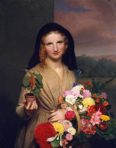 The Flower Girl Drawing By Charles Cromwell Ingham American