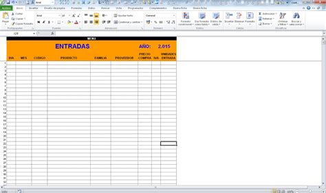 Control De Inventariosstockplantilla En Excel Bs 80000 En Mercado