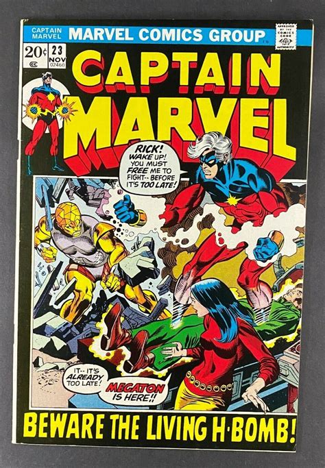 Captain Marvel 1968 23 Vf 80 Death Megaton Gil Kane Comic Books Modern Age Hipcomic