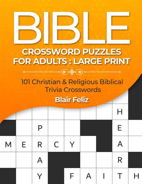 Bible Crossword Puzzles For Adults Large Print 101 Christian