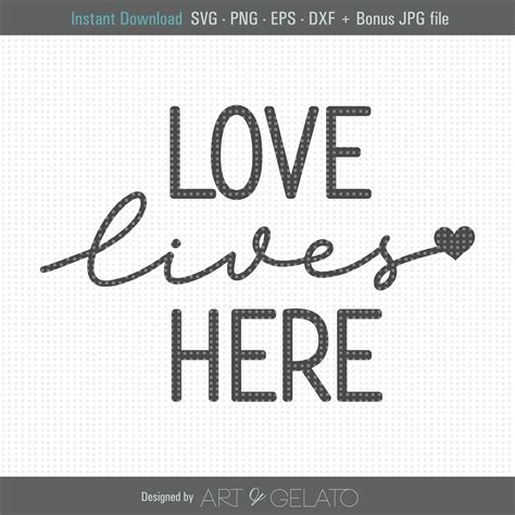 Love Lives Here SVG Love Svg Farmhouse Svg Home Decor Svg - Etsy UK
