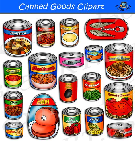 Canned Goods Clipart Set Download Clipart 4 School